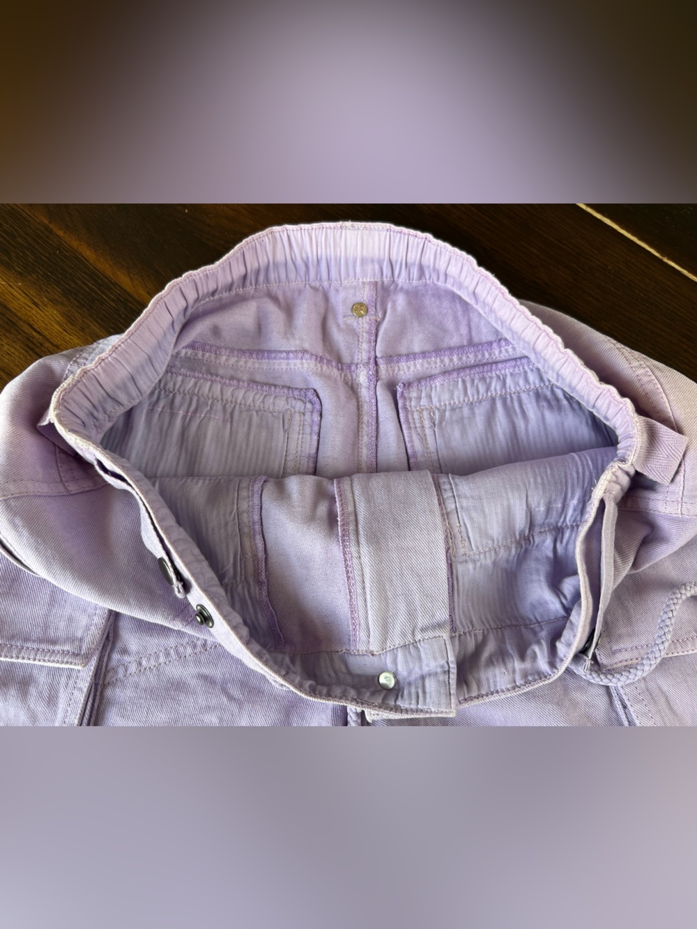 Free People Frankie Washed Shorts Women’s S Lilac Purple Sample Baggy Utility - Picture 4 of 16